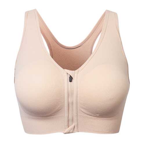 Wire Free Shakeproof  Front Zipper Sports Bra