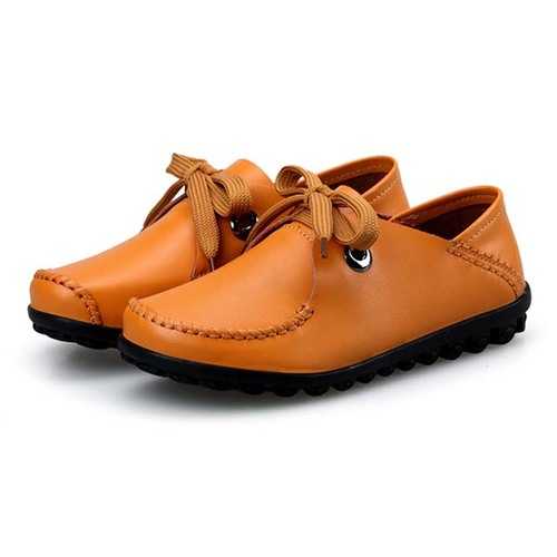 Women Shoes Leather Casual Comfortable Outdoor Flats Slip Resistant