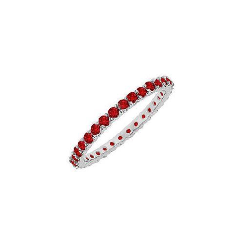 Ruby Eternity Bangle : 14K White Gold - 6.00 CT TGW