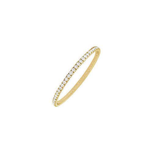 Diamond Eternity Bangle : 14K Yellow Gold 5.00 CT Diamonds