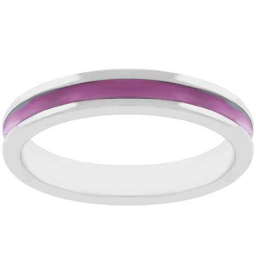 Fuchsia Enamel Eternity Ring