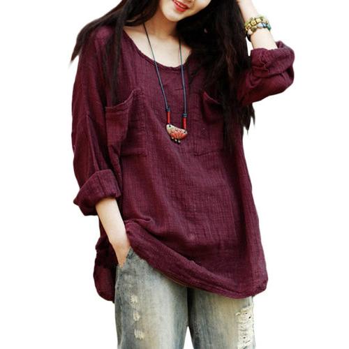 Pure Color Loose Shirts
