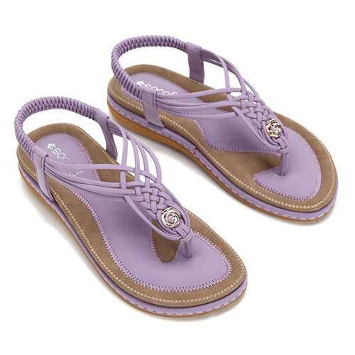 Handmade Knitting Elastic Sandals