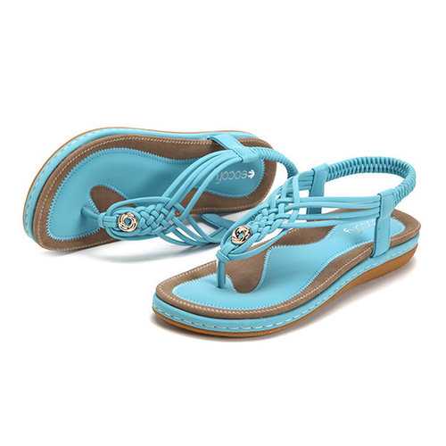 Handmade Knitting Elastic Sandals