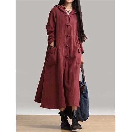 Vintage Hooded Maxi Dress
