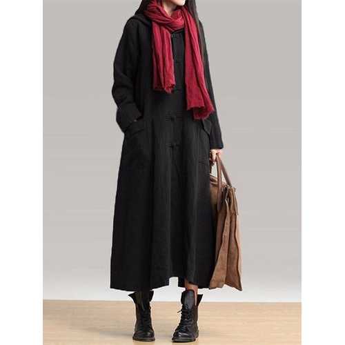 Vintage Hooded Maxi Dress