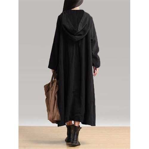 Vintage Hooded Maxi Dress