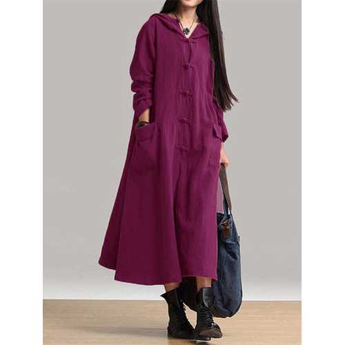 Vintage Hooded Maxi Dress