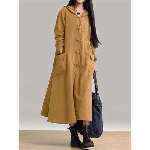 Vintage Hooded Maxi Dress