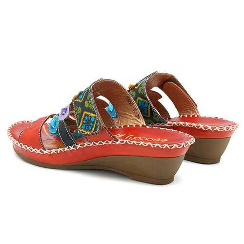 SOCOFY Bohemian Adjustable Leather Sandals