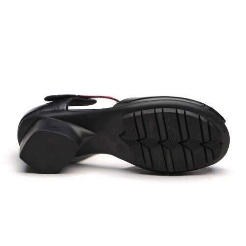 SOCOFY Retro Leather Hollow Out Sandals