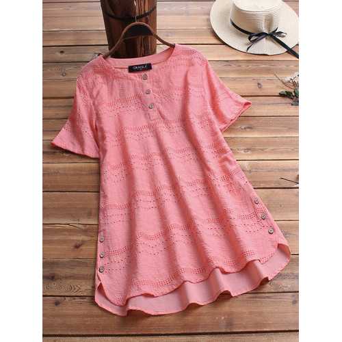 Bohemian Embroideried Short Sleeve Blouse