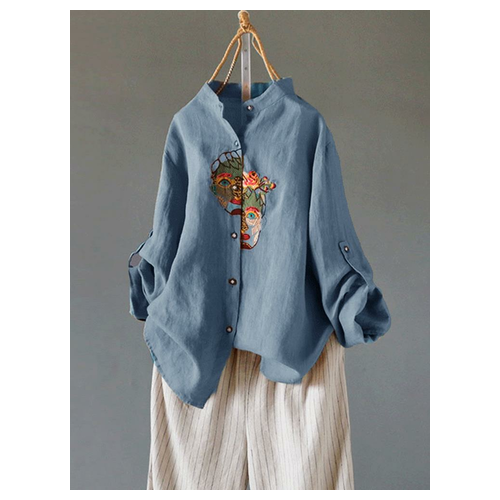 Embroidery Long Sleeve Blouse