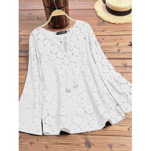 Chic Crochet Lace Shirt