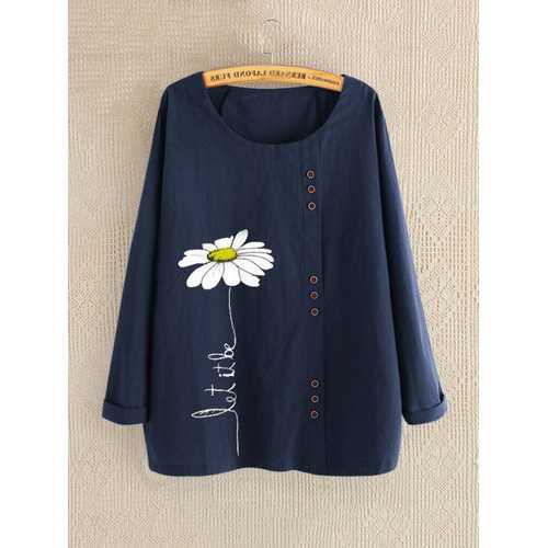Casual Print Daisy Shirt