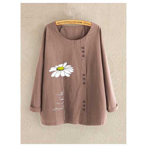 Casual Print Daisy Shirt