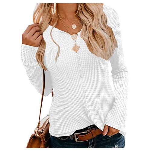 Knitting Solid Color Blouse