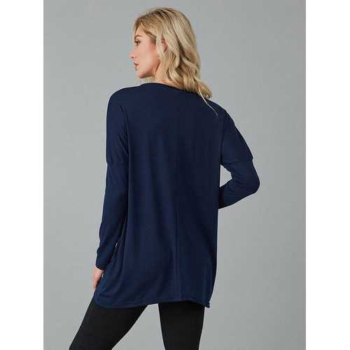 Pure Color Double Pockets Shirt