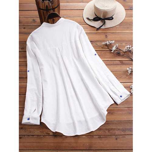 Cat Print Long Sleeve Blouse