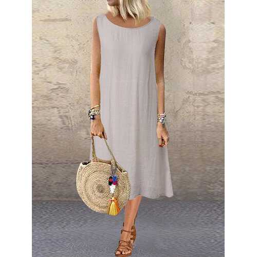 Two Pieces Drawstring Solid Maxi Dress