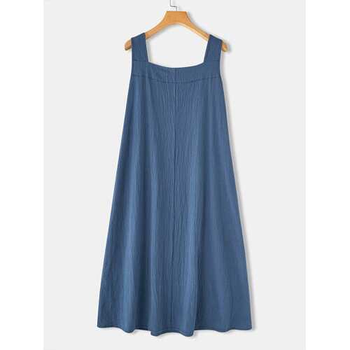 Flower Embroidery Pocket Dress