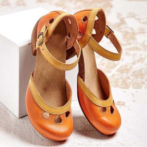 Hollow Buckle Strap D'Orsay Pumps