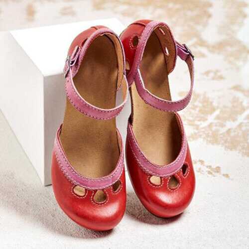 Hollow Buckle Strap D'Orsay Pumps