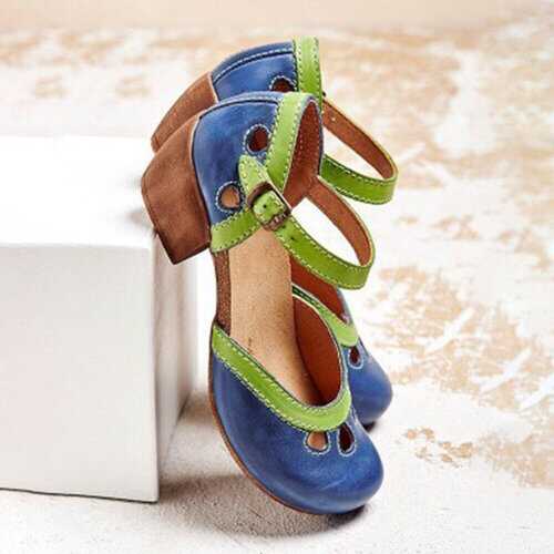 Hollow Buckle Strap D'Orsay Pumps