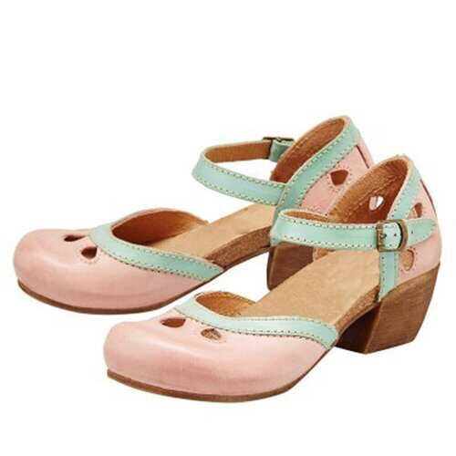 Hollow Buckle Strap D'Orsay Pumps