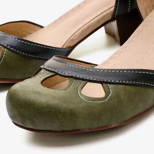 Hollow Buckle Strap D'Orsay Pumps