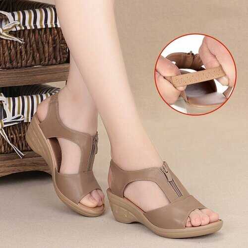 Solid Color Casual Wedges Sandals