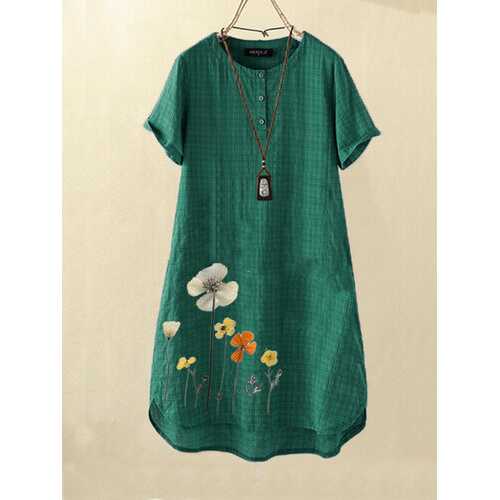Vintage Flower Print Dress