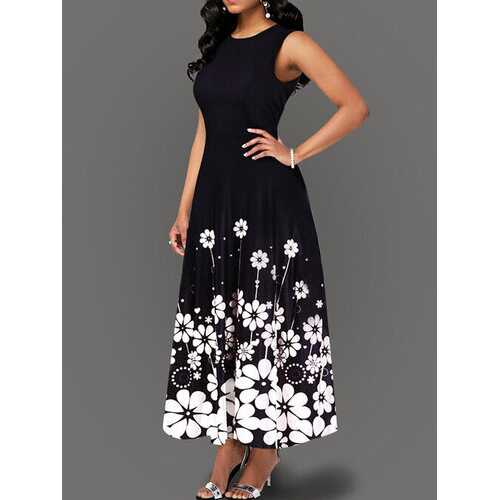 Flower Print sleeveless Dress