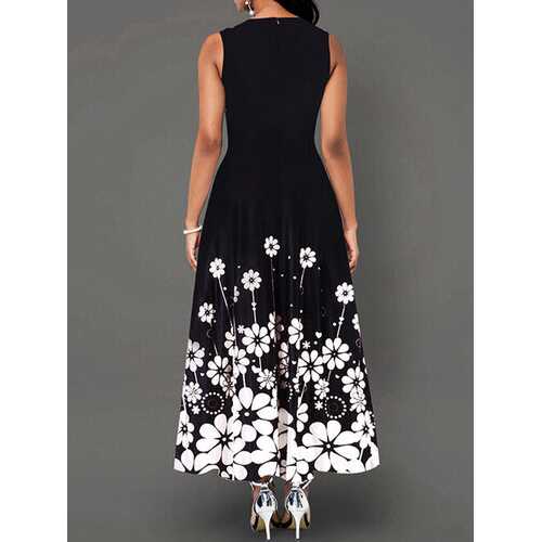Flower Print sleeveless Dress