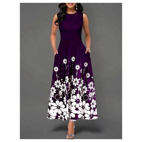 Flower Print sleeveless Dress