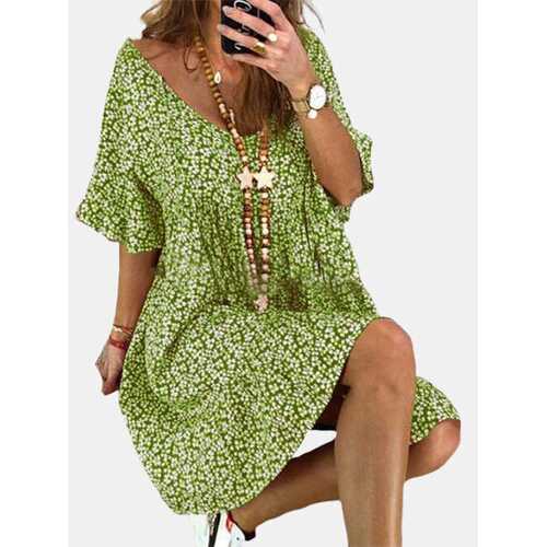 Polka Dot Print Casual Dress