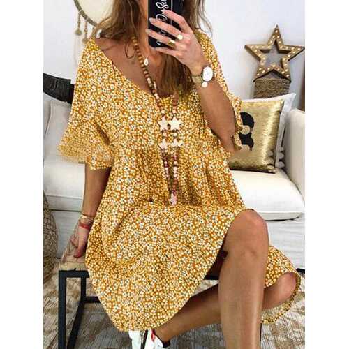 Polka Dot Print Casual Dress