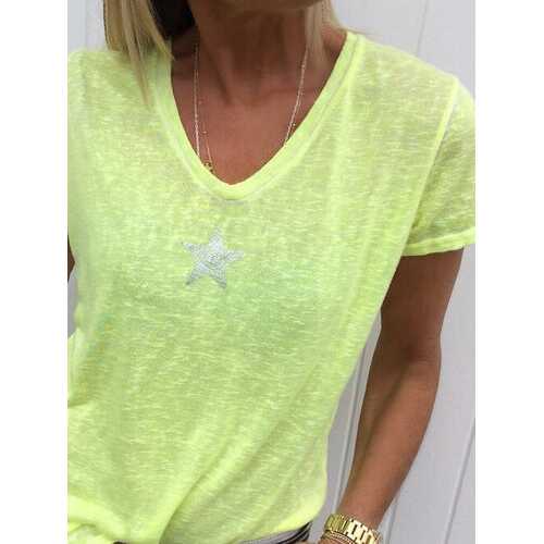 Star Print Casual T-shirt