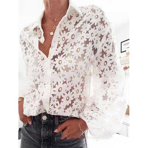 Floral See-through Shirt