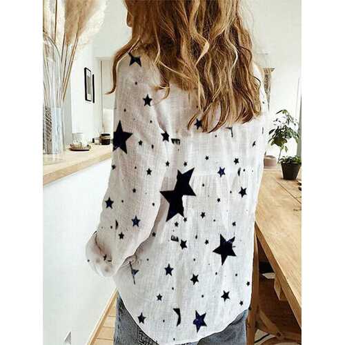 Stars Print Long Sleeve Shirt