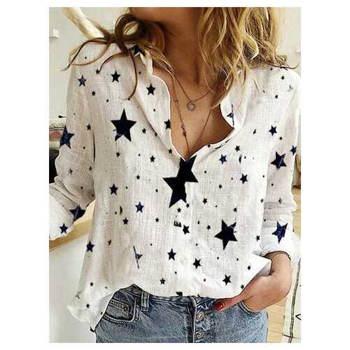 Stars Print Long Sleeve Shirt