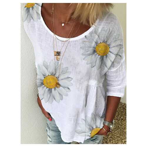 Chrysanthemum Floral Print Blouse