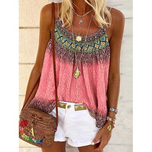 Ethnic Print Tank Top