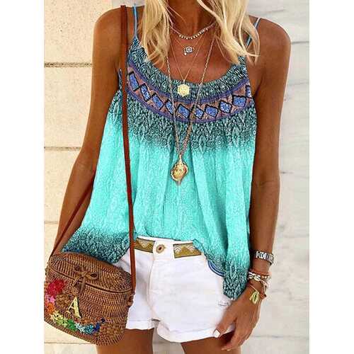Ethnic Print Tank Top