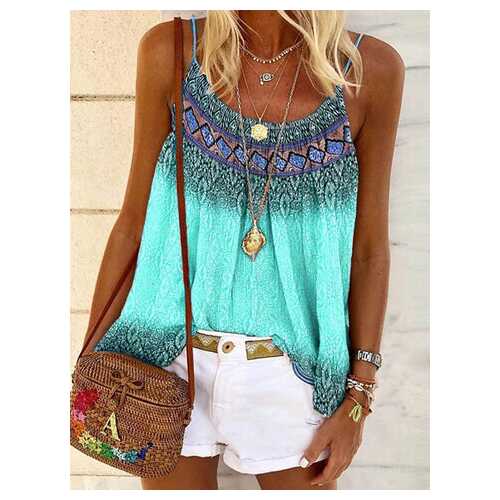 Ethnic Print Tank Top