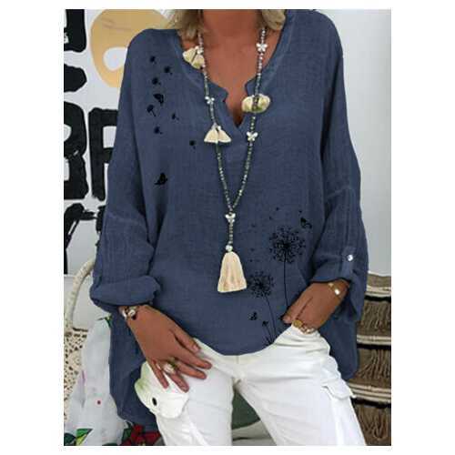 Flower Butterflies Print Blouse