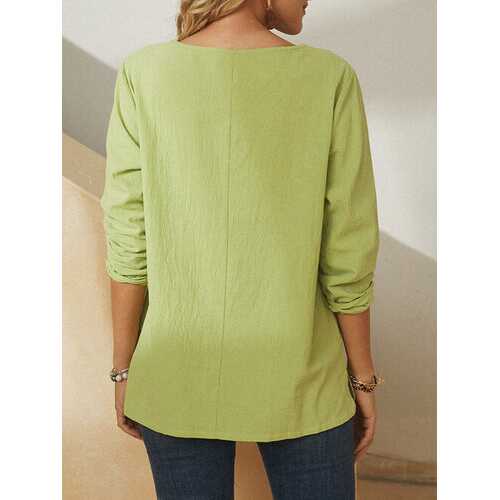 Flower Embroidery Blouse