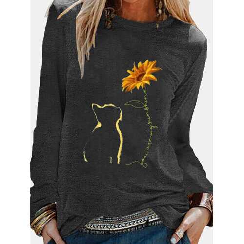 Printed Long Sleeve Blouse