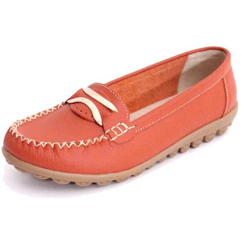 Women Casual Autumn Flats Round Toe Shoes Soft Bottom Flat Loafers