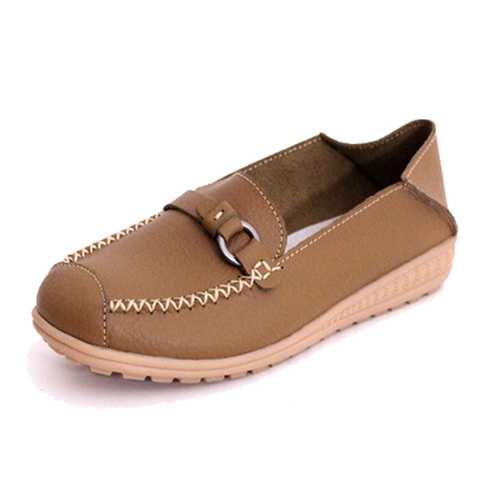 Women Autumn Flat Shoes Slip On Loafers Anti Skid Soft Bottom Flat Loafers